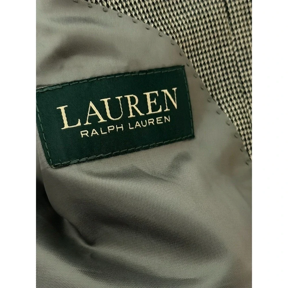 Lauren Ralph Lauren Men's Blazer Gray Houndstooth Sport Coat 24x31 48